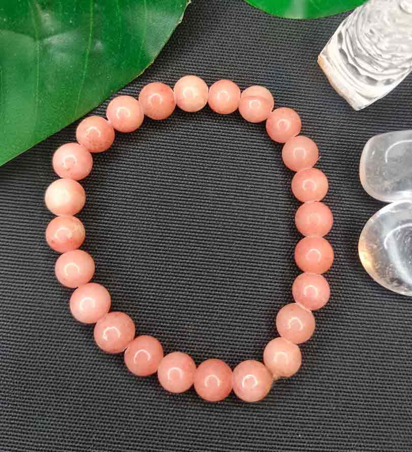 Peach Agate Bracelet