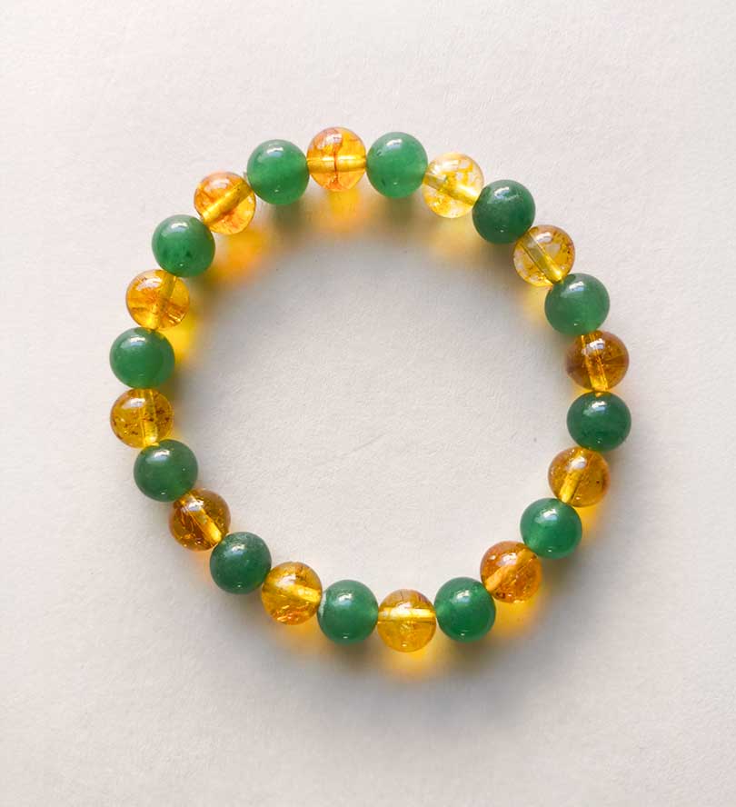Citrine & Green Aventurine Bracelet