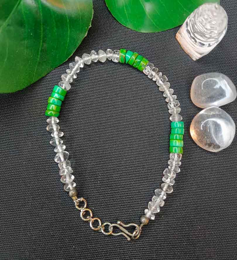 Clear Quartz with Turquiose Bracelet