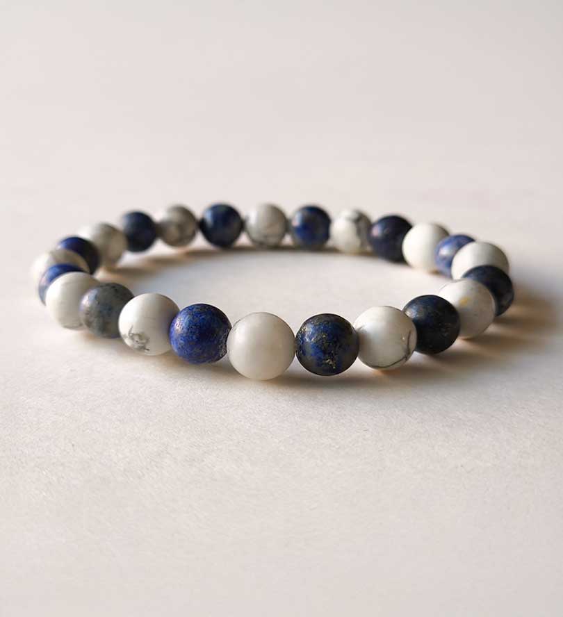Howlite With Lapis Lazuli Bracelet