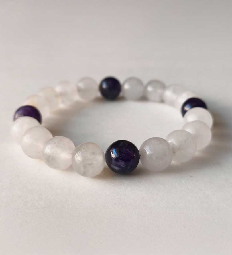 Rose Quartz with Amethyst Bracelet