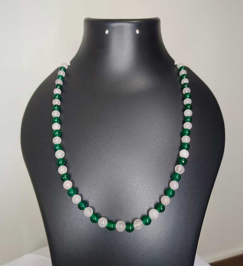 Rose Quartz With Green Aventurine Short Chain