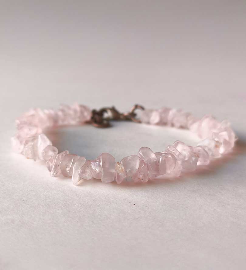 Rose Quartz Chips Bracelet