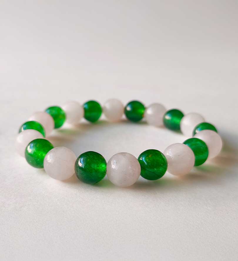 Rose Quartz with Green Aventurine Bracelet