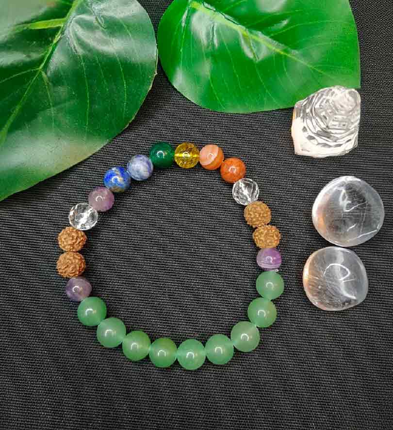 7 Chakra With Green Aventurine Bracelet