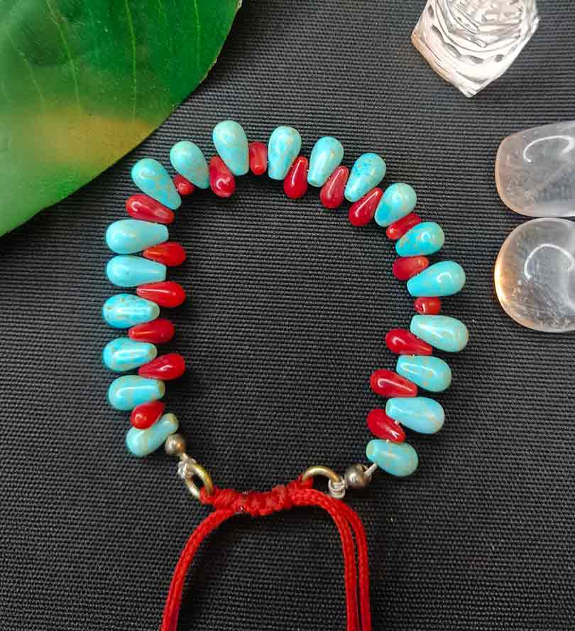 Turquiose & Coral Bracelet