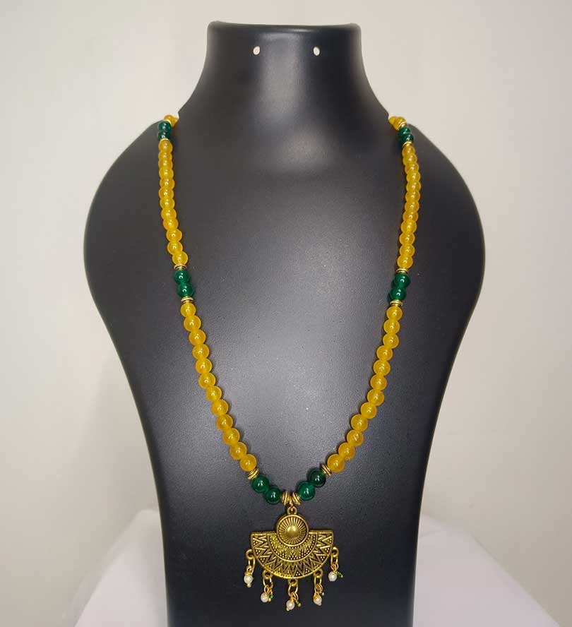 Yellow Aventurine With Green Aventurine Short Chain